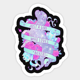 Just A Girl Who Loves Boxer Dogs Sticker